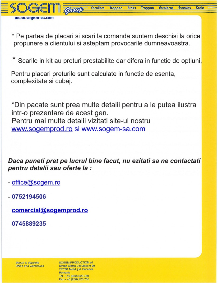 Pagina 7-Scari pe structura din lemn si metal SOGEM Catalog, brosura Romana 