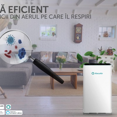 AlecoAir Camera cu purificator - Purificatoare de aer SMART cu functie completa de purificare si sterilizare