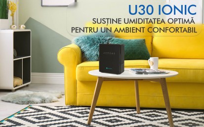 Prezentare umidificator U30 IONIC Black Umidificator cu ultrasunete