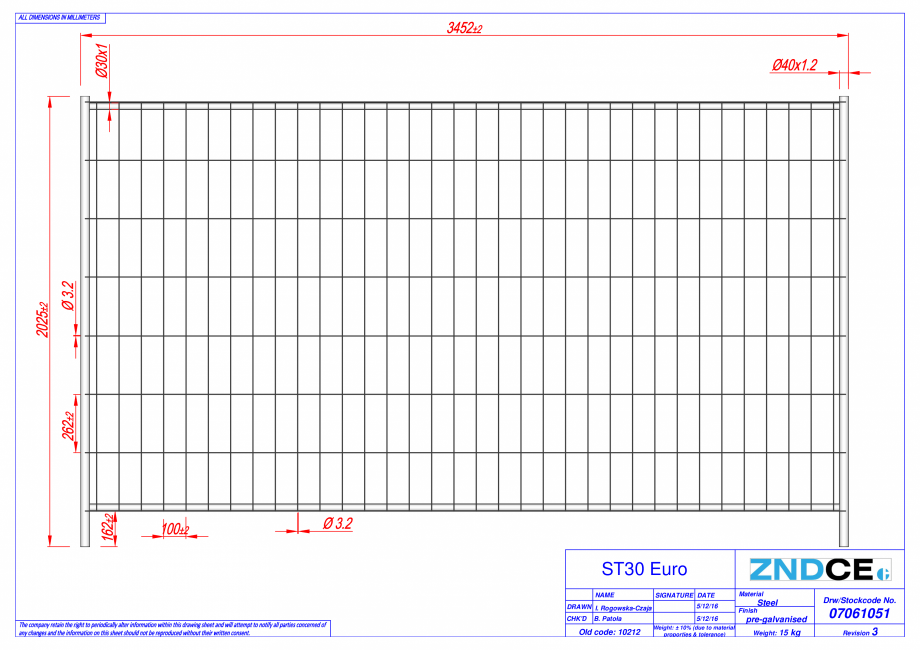 Pagina 1-CAD-PDF Panou gard mobil  santier ST30 AMERICASA Detaliu de produs EURO 