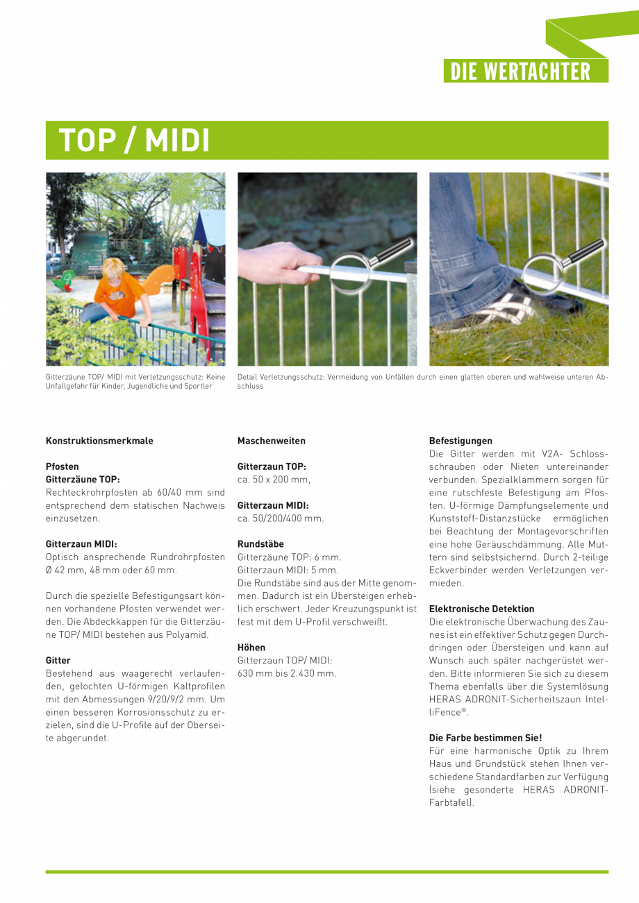 Pagina 3-Panouri rigide cu profile U HERAS UNI TOP / MIDI Catalog, brosura Germana ptisch ansprechende...