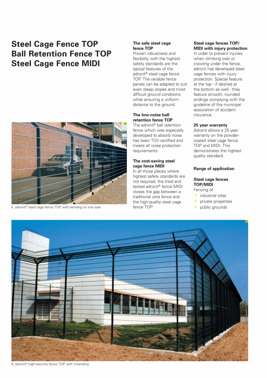 Pagina 2-Panouri rigide cu profile U HERAS UNI TOP / MIDI Catalog, brosura Engleza  steel
cage fence MIDI
In ...
