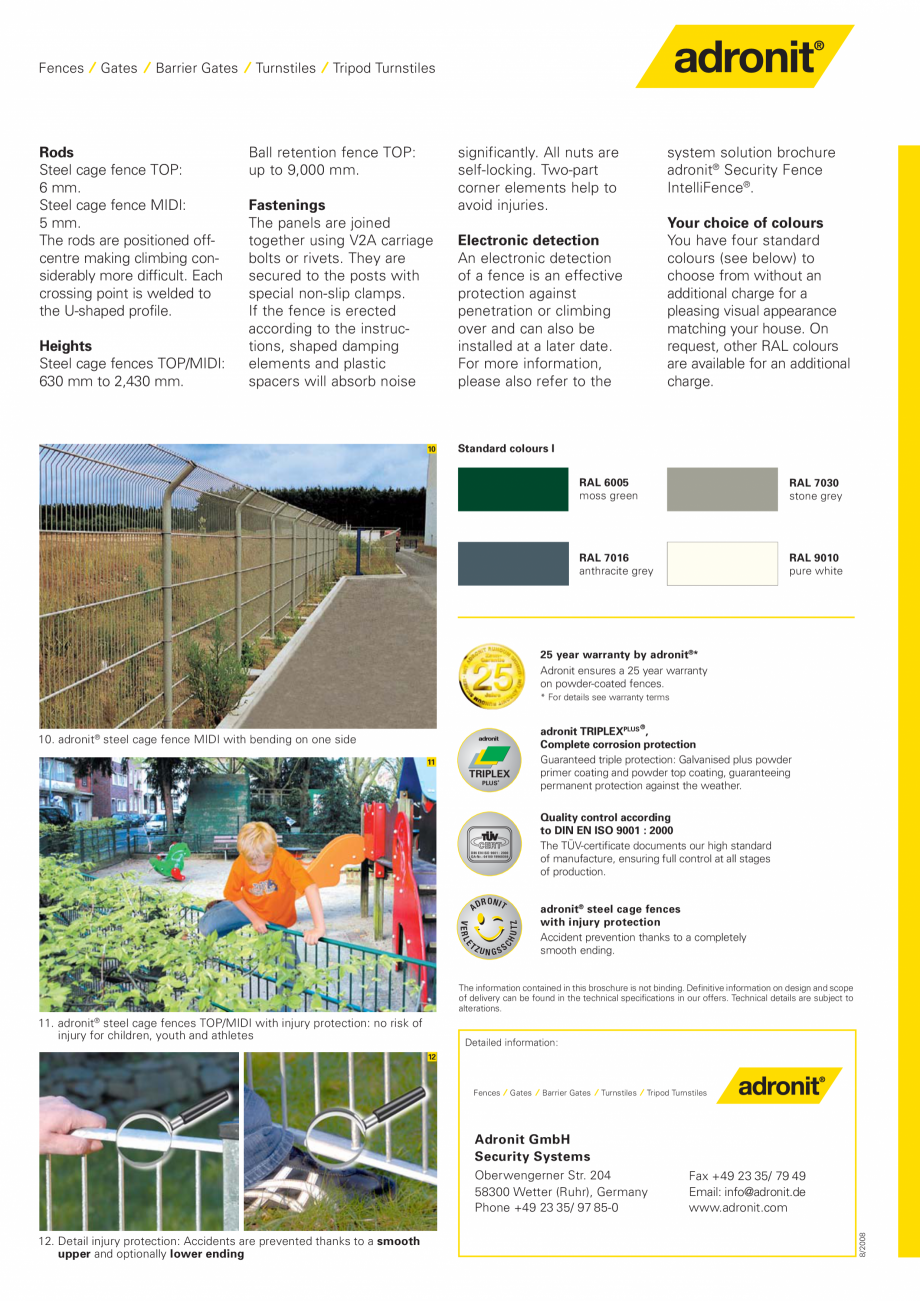 Pagina 4-Panouri rigide cu profile U HERAS UNI TOP / MIDI Catalog, brosura Engleza age fence TOP:
50 x 200 mm...