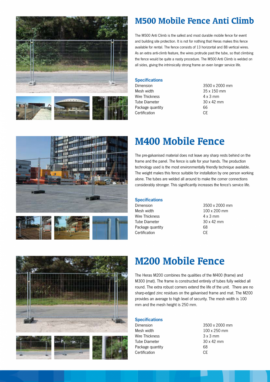 Pagina 5-Garduri mobile  HERAS M125, M130, M350, M400, Tip jandarmerie Catalog, brosura Engleza  increases...