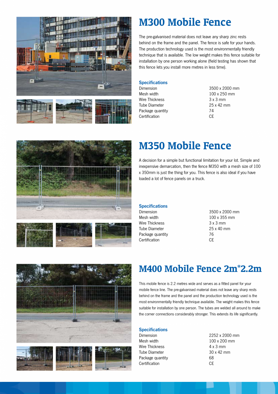 Pagina 6-Garduri mobile  HERAS M125, M130, M350, M400, Tip jandarmerie Catalog, brosura Engleza  any sharp...