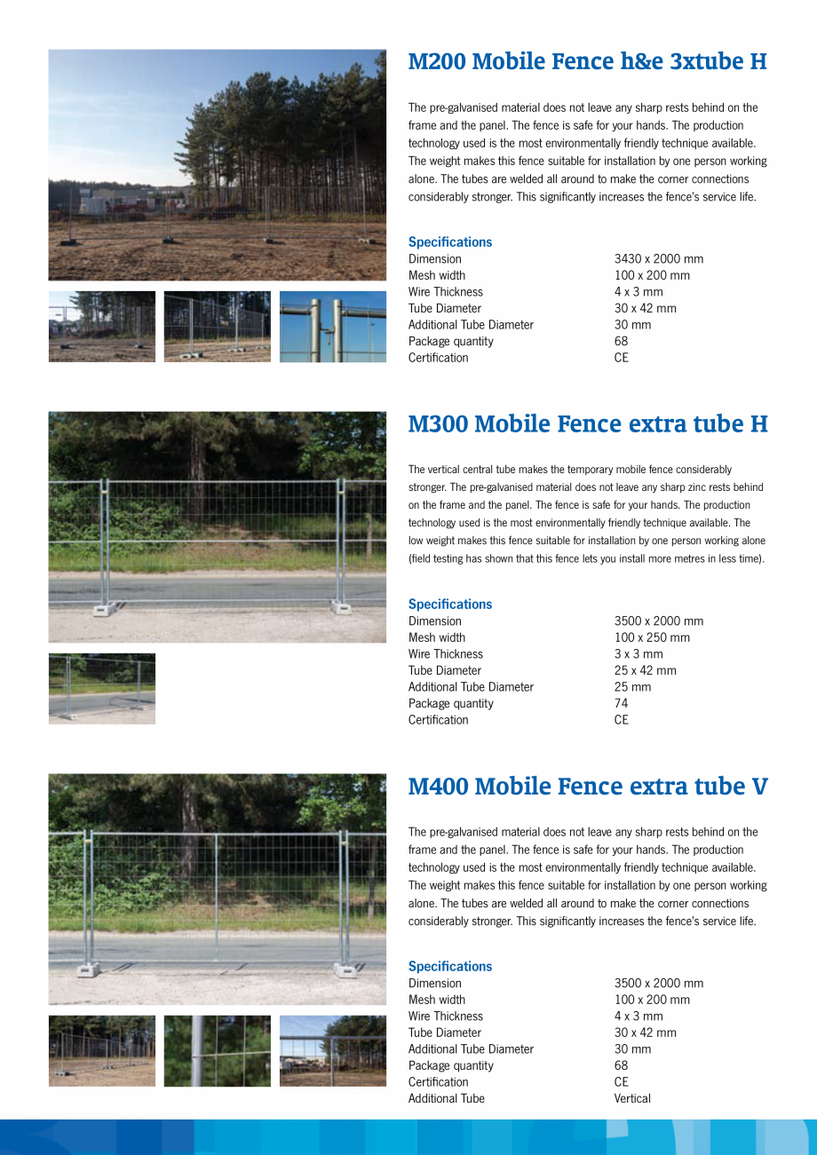 Pagina 7-Garduri mobile  HERAS M125, M130, M350, M400, Tip jandarmerie Catalog, brosura Engleza ely
enclosed:...