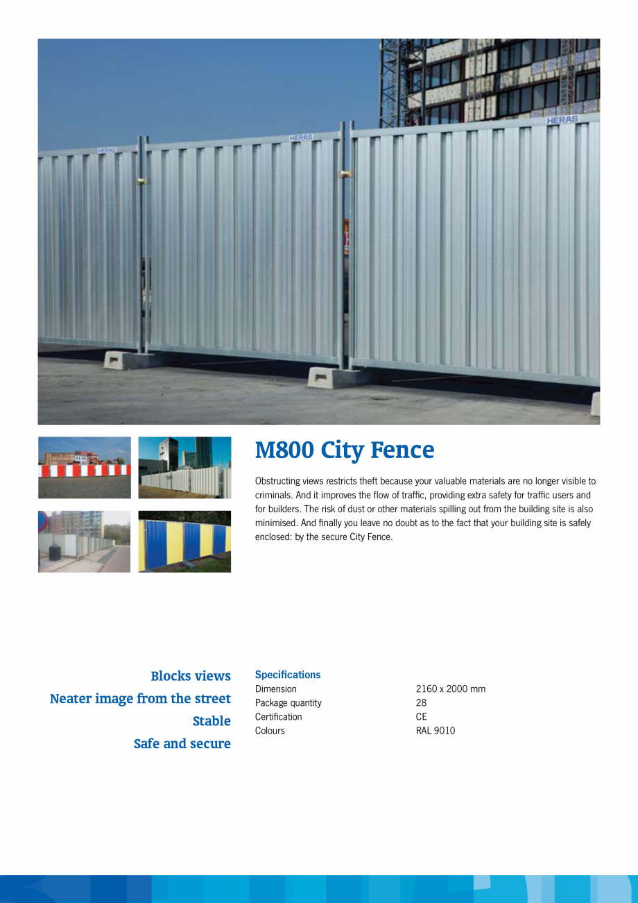 Pagina 8-Garduri mobile  HERAS M125, M130, M350, M400, Tip jandarmerie Catalog, brosura Engleza wd barriers, ...