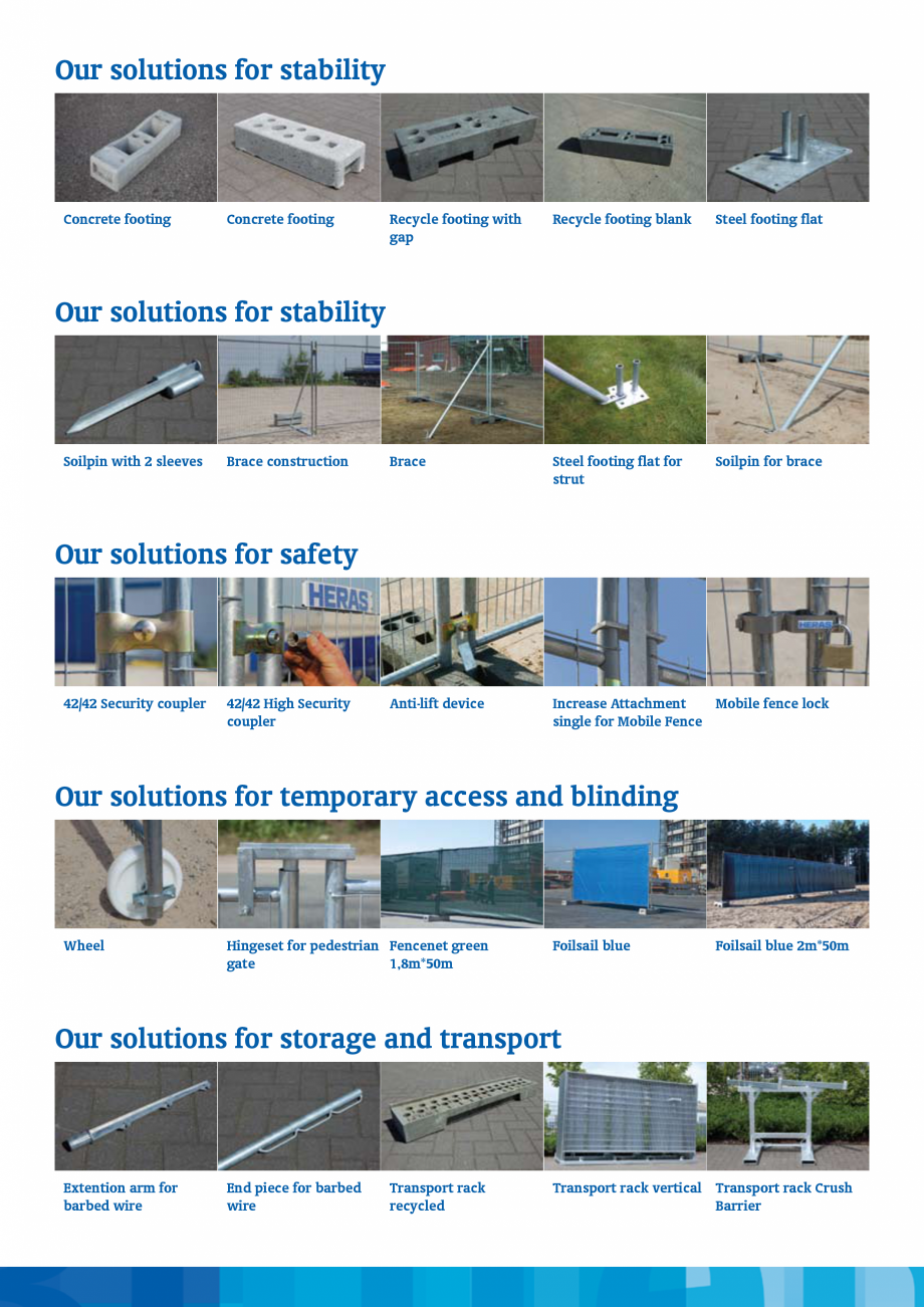 Pagina 11-Garduri mobile  HERAS M125, M130, M350, M400, Tip jandarmerie Catalog, brosura Engleza for barbed...