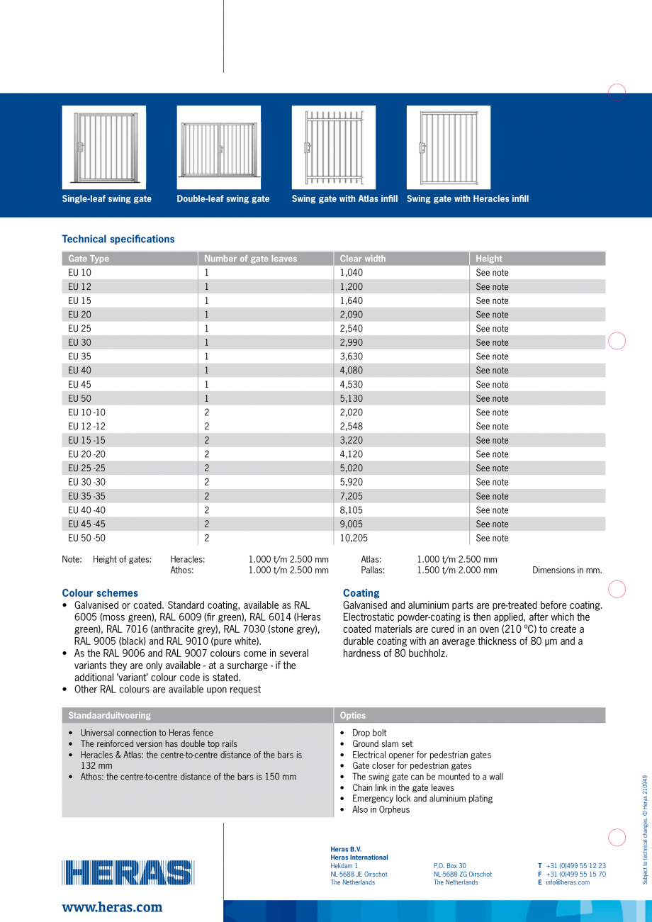Pagina 2-Porti de acces pietonale HERAS EURO Catalog, brosura Engleza  -15

2

3,220

See note

EU 20 -20

2
...