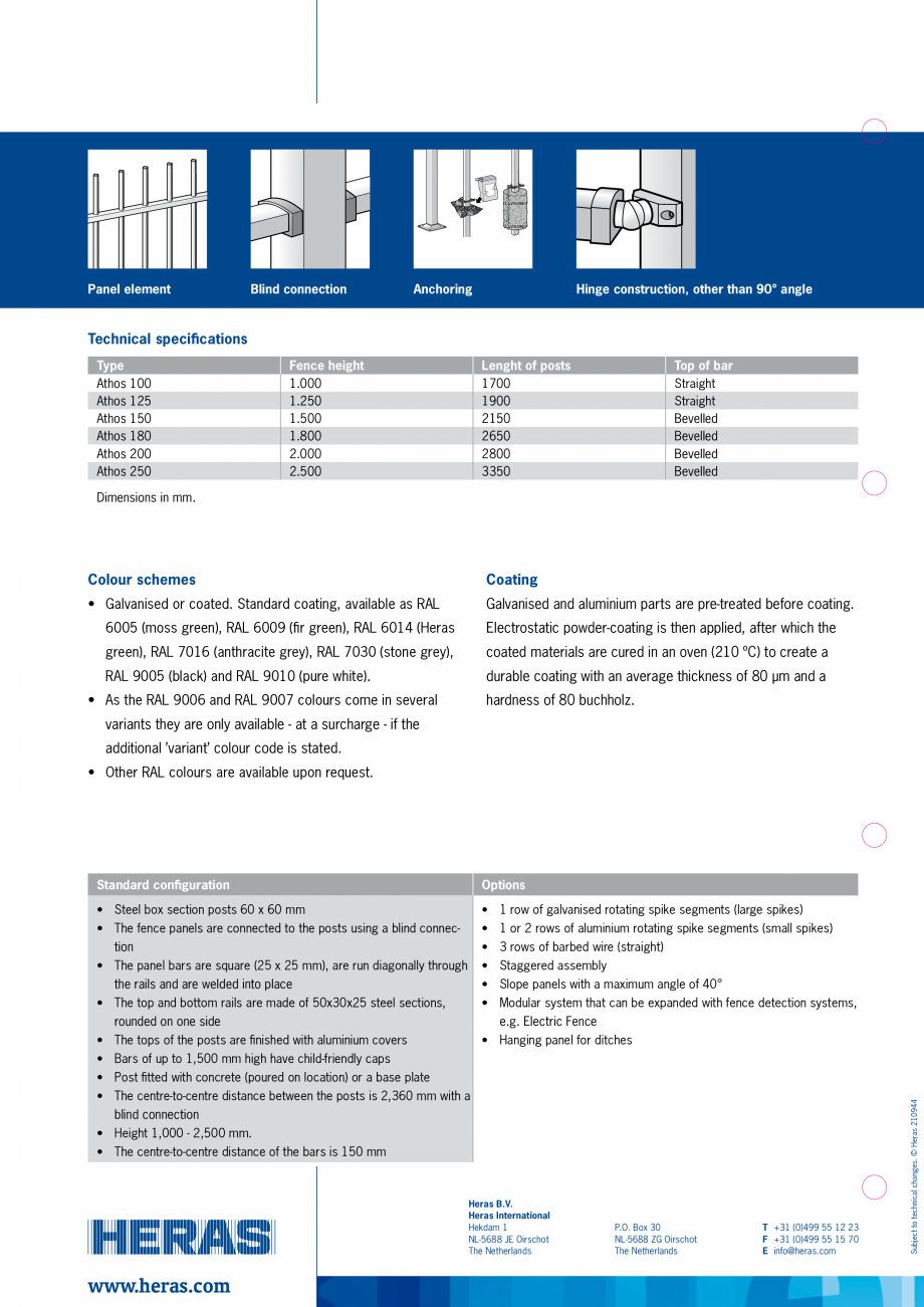 Pagina 2-Gard metalic de fatada HERAS Athos Fisa tehnica Engleza of bar
Straight
Straight
Bevelled
Bevelled...