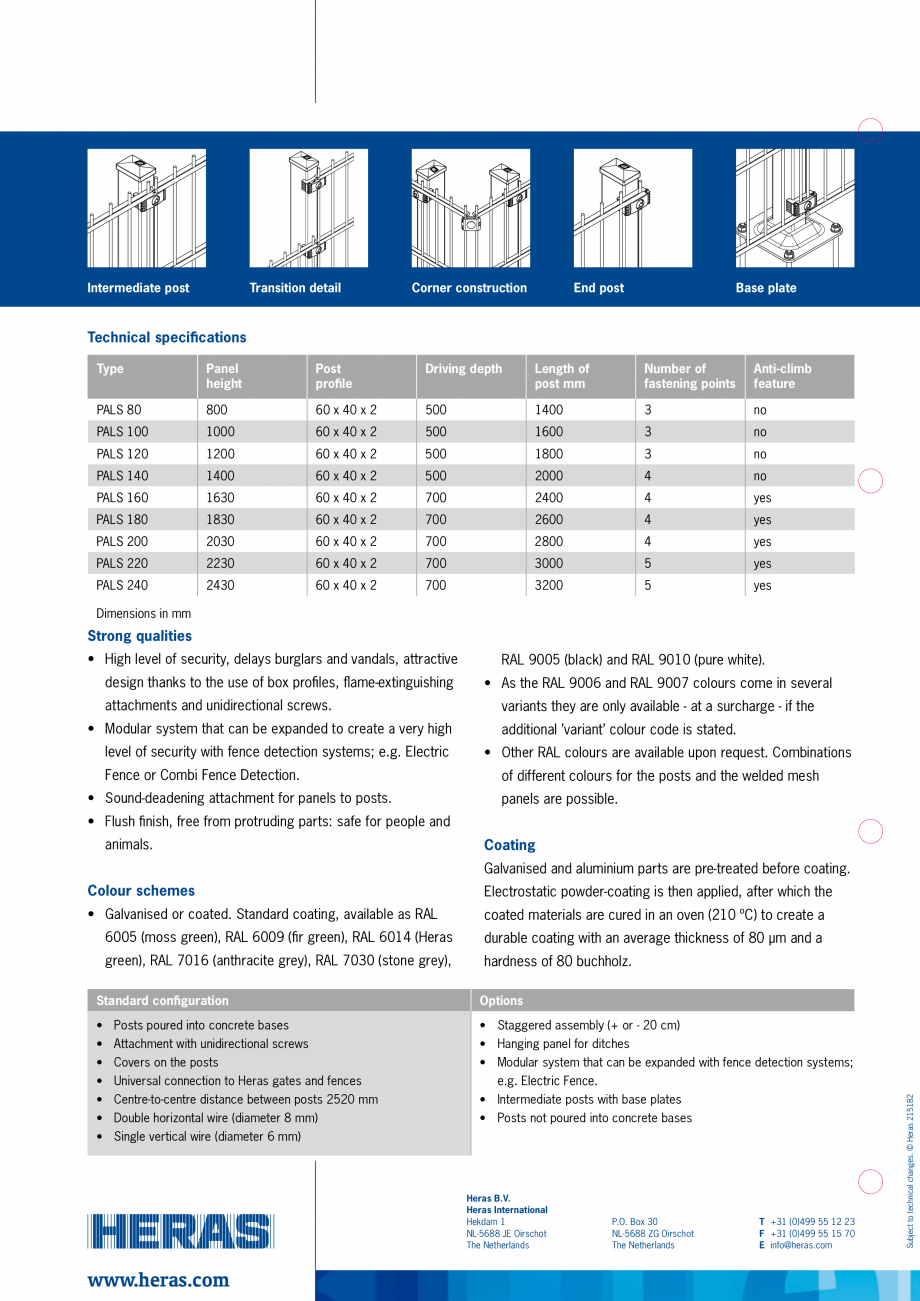 Pagina 2-Panouri metalice rigide cu fir dublu - Security HERAS Pallas, Pallas Economy Fisa tehnica Engleza ...