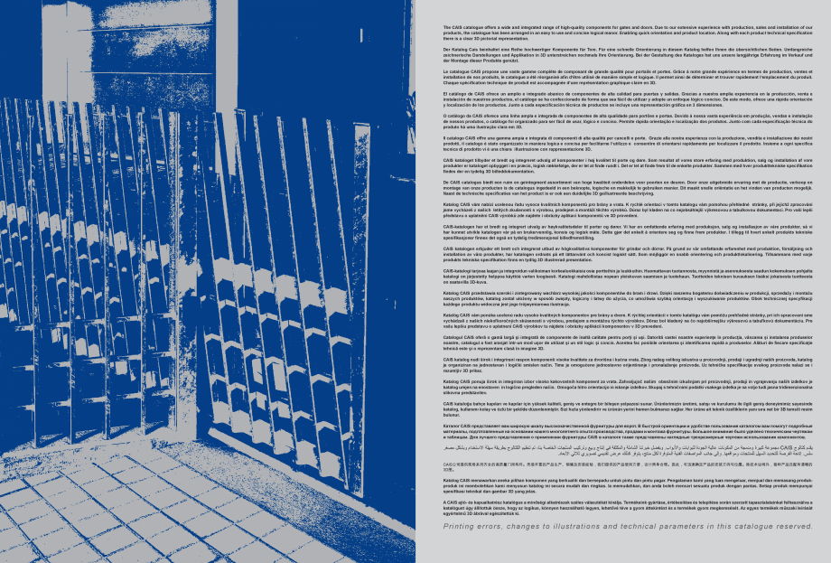 Pagina 2-Sisteme si accesorii pentru porti autoportante CAIS Catalog, brosura Engleza zt.
Le catalogue CAIS...