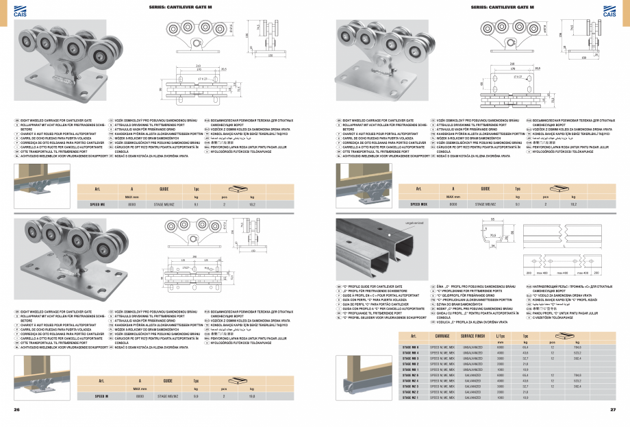 Pagina 15-Sisteme si accesorii pentru porti autoportante CAIS Catalog, brosura Engleza typysäytin

Wing gates...