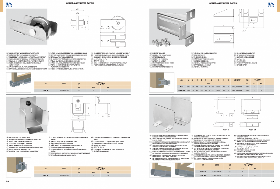Pagina 16-Sisteme si accesorii pentru porti autoportante CAIS Catalog, brosura Engleza ritor de
cursă
Brava, ...