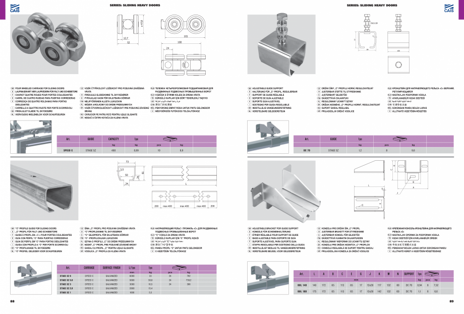 Pagina 46-Sisteme si accesorii pentru porti autoportante CAIS Catalog, brosura Engleza EED M, ME, MEK
...