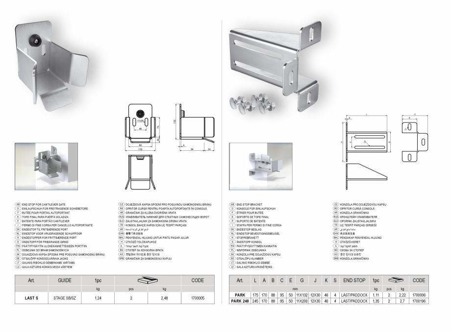 Pagina 11-Kituri porti autoportante rezidentiale CAIS Catalog, brosura Engleza E

Art.

1700174

SPEED S

A
...