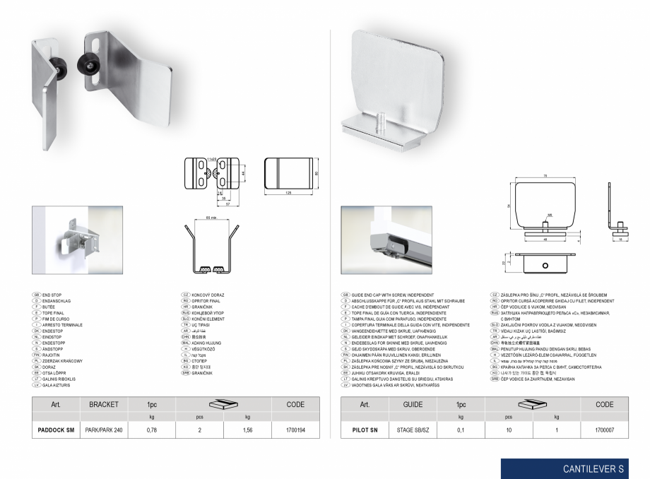 Pagina 12-Kituri porti autoportante rezidentiale CAIS Catalog, brosura Engleza OR
INCLINED SURFACE...