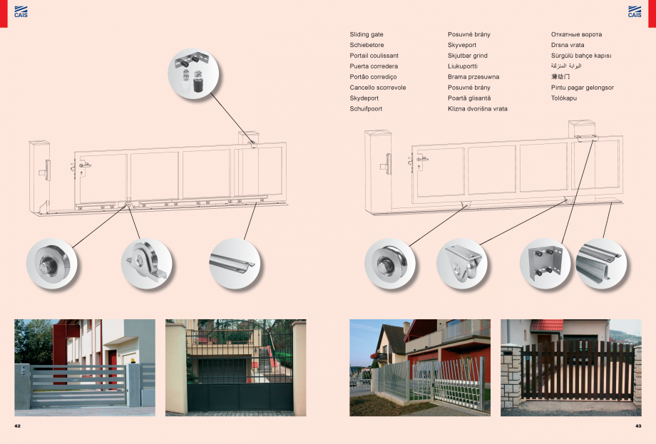 Pagina 23-Role si accesorii pentru porti culisante si usi de hala CAIS Catalog, brosura Romana, Engleza,...