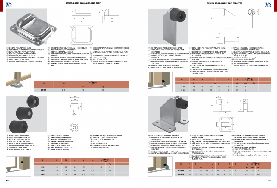 Pagina 32-Role si accesorii pentru porti culisante si usi de hala CAIS Catalog, brosura Romana, Engleza,...