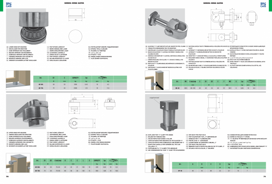 Pagina 37-Role si accesorii pentru porti culisante si usi de hala CAIS Catalog, brosura Romana, Engleza,...