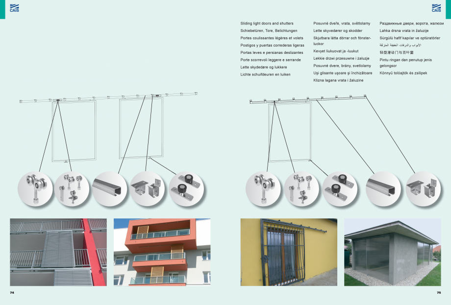 Pagina 39-Role si accesorii pentru porti culisante si usi de hala CAIS Catalog, brosura Romana, Engleza,...