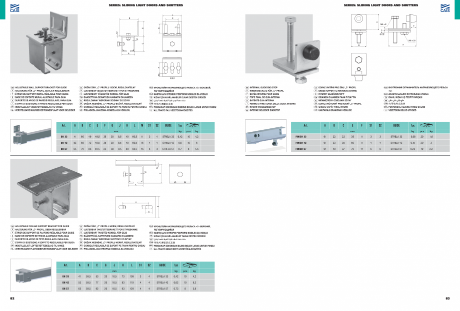 Pagina 43-Role si accesorii pentru porti culisante si usi de hala CAIS Catalog, brosura Romana, Engleza,...