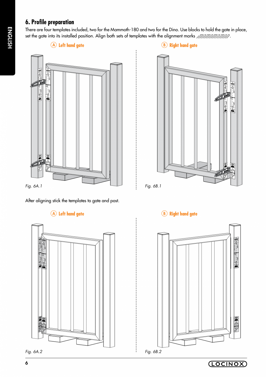 Pagina 6-Balama pentru porti pietonale - MAMMOTH 180 LOCINOX Instructiuni montaj, utilizare Engleza, Germana,...
