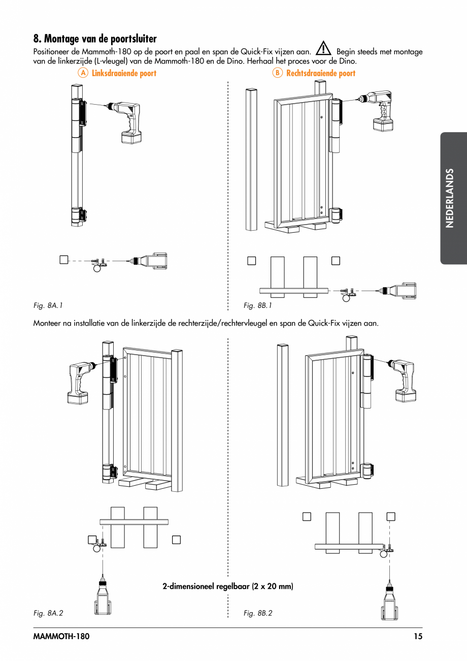 Pagina 15-Balama pentru porti pietonale - MAMMOTH 180 LOCINOX Instructiuni montaj, utilizare Engleza, Germana,...