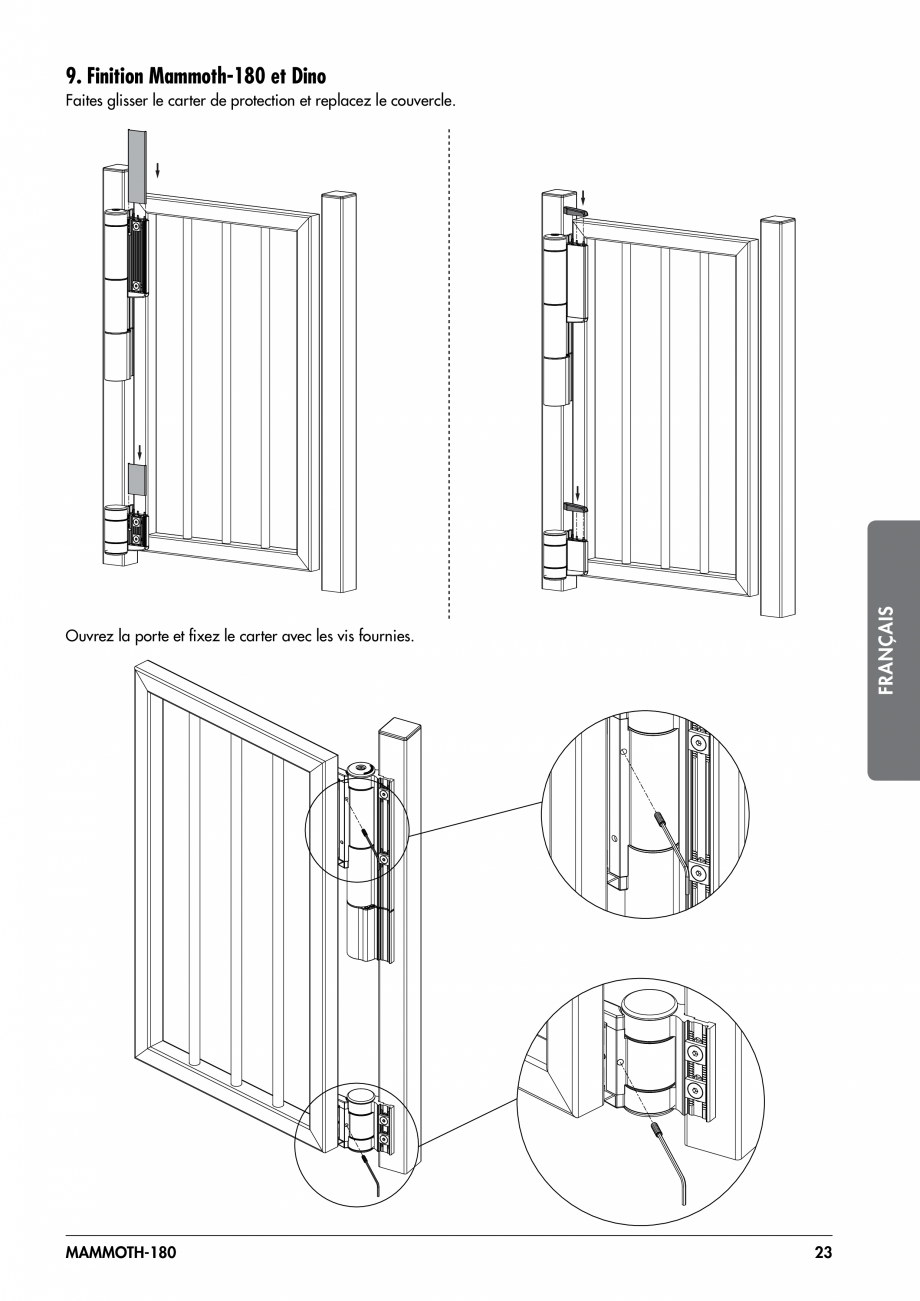 Pagina 23-Balama pentru porti pietonale - MAMMOTH 180 LOCINOX Instructiuni montaj, utilizare Engleza, Germana,...