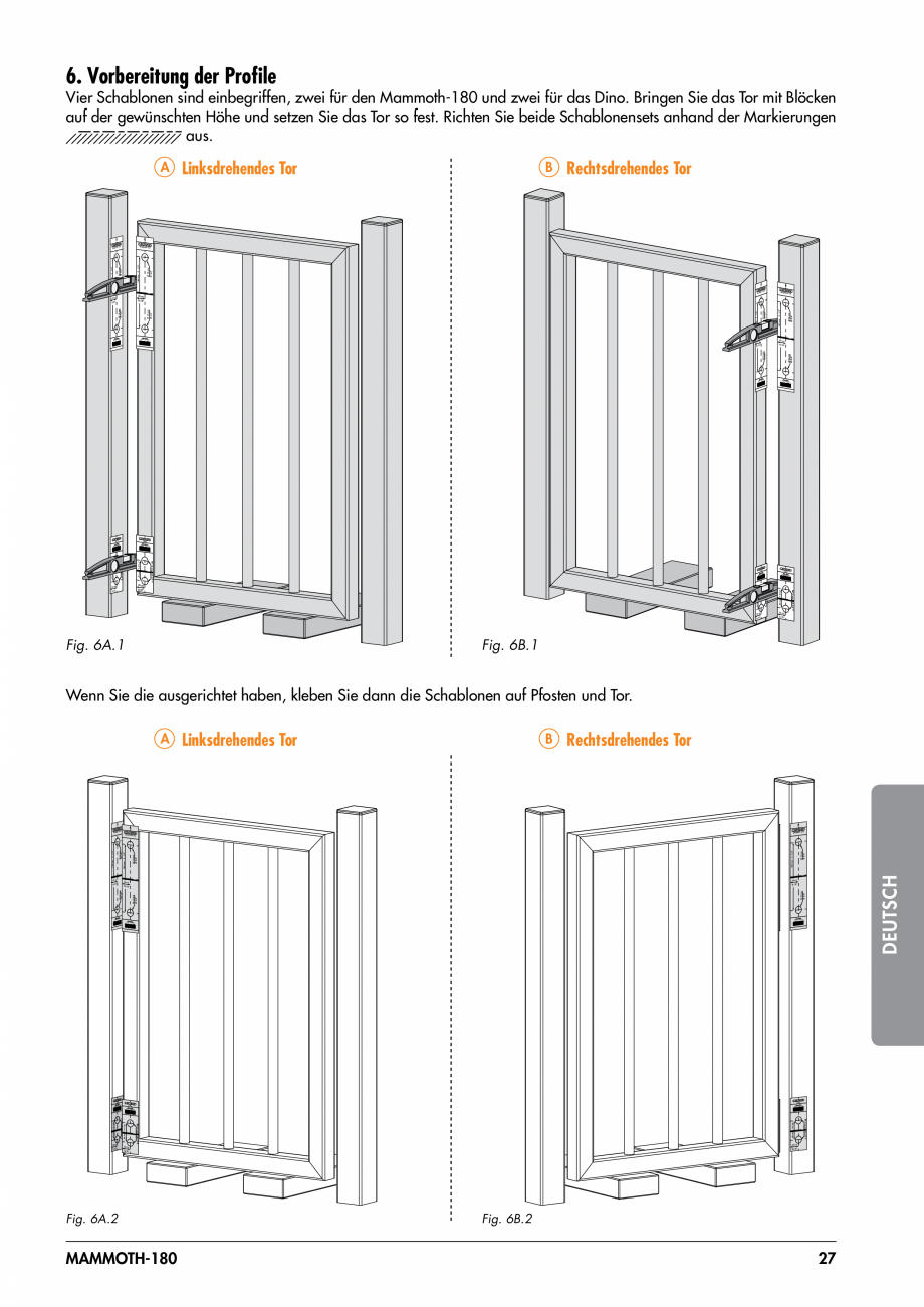 Pagina 27-Balama pentru porti pietonale - MAMMOTH 180 LOCINOX Instructiuni montaj, utilizare Engleza, Germana,...