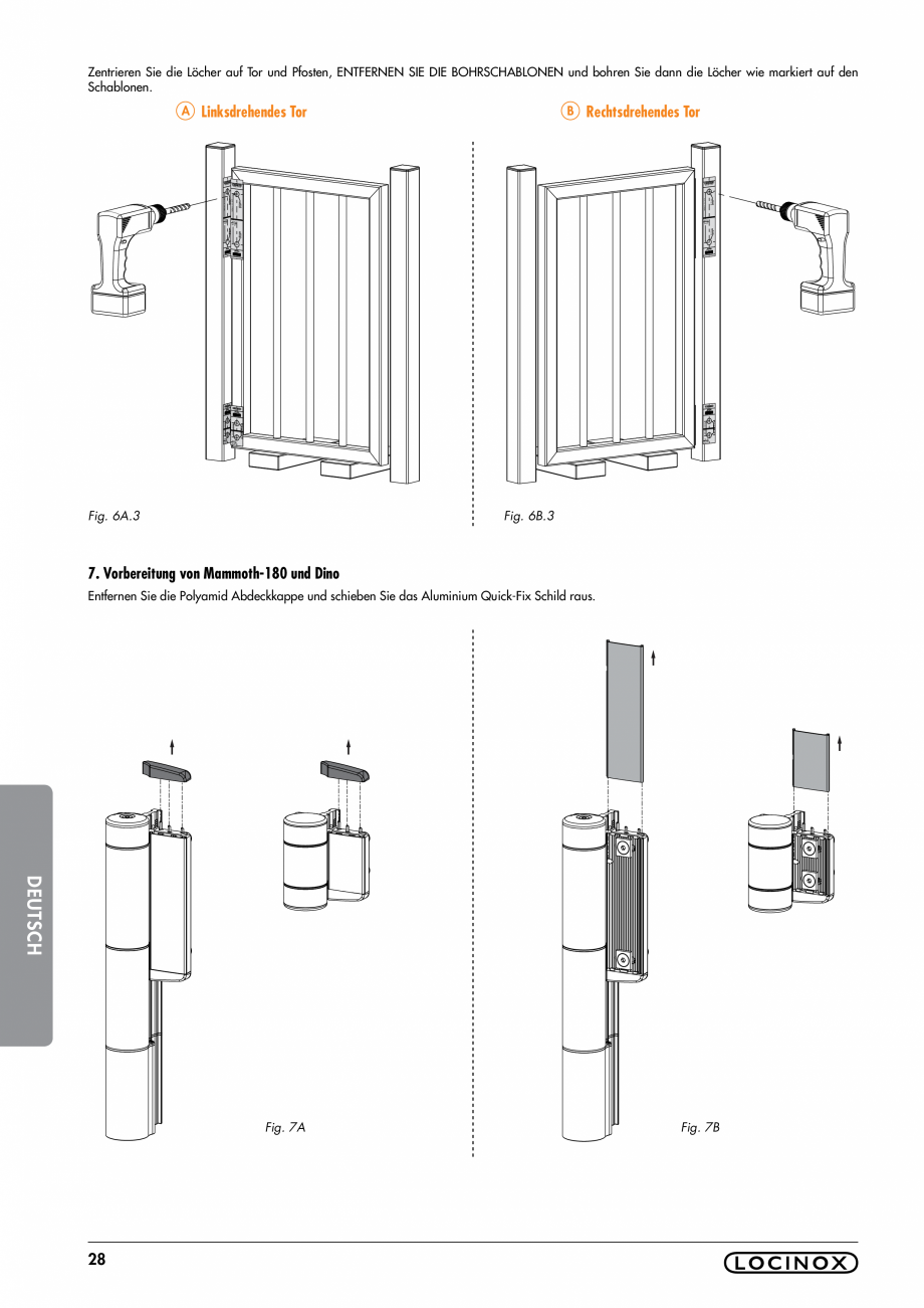 Pagina 28-Balama pentru porti pietonale - MAMMOTH 180 LOCINOX Instructiuni montaj, utilizare Engleza, Germana,...