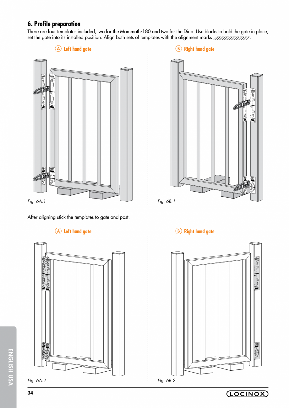 Pagina 34-Balama pentru porti pietonale - MAMMOTH 180 LOCINOX Instructiuni montaj, utilizare Engleza, Germana,...