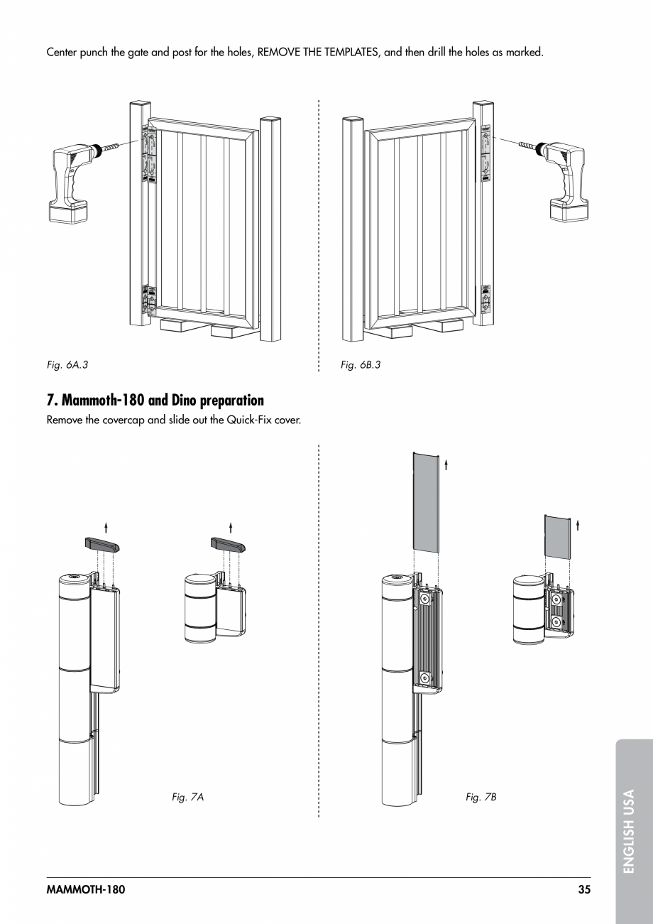 Pagina 35-Balama pentru porti pietonale - MAMMOTH 180 LOCINOX Instructiuni montaj, utilizare Engleza, Germana,...