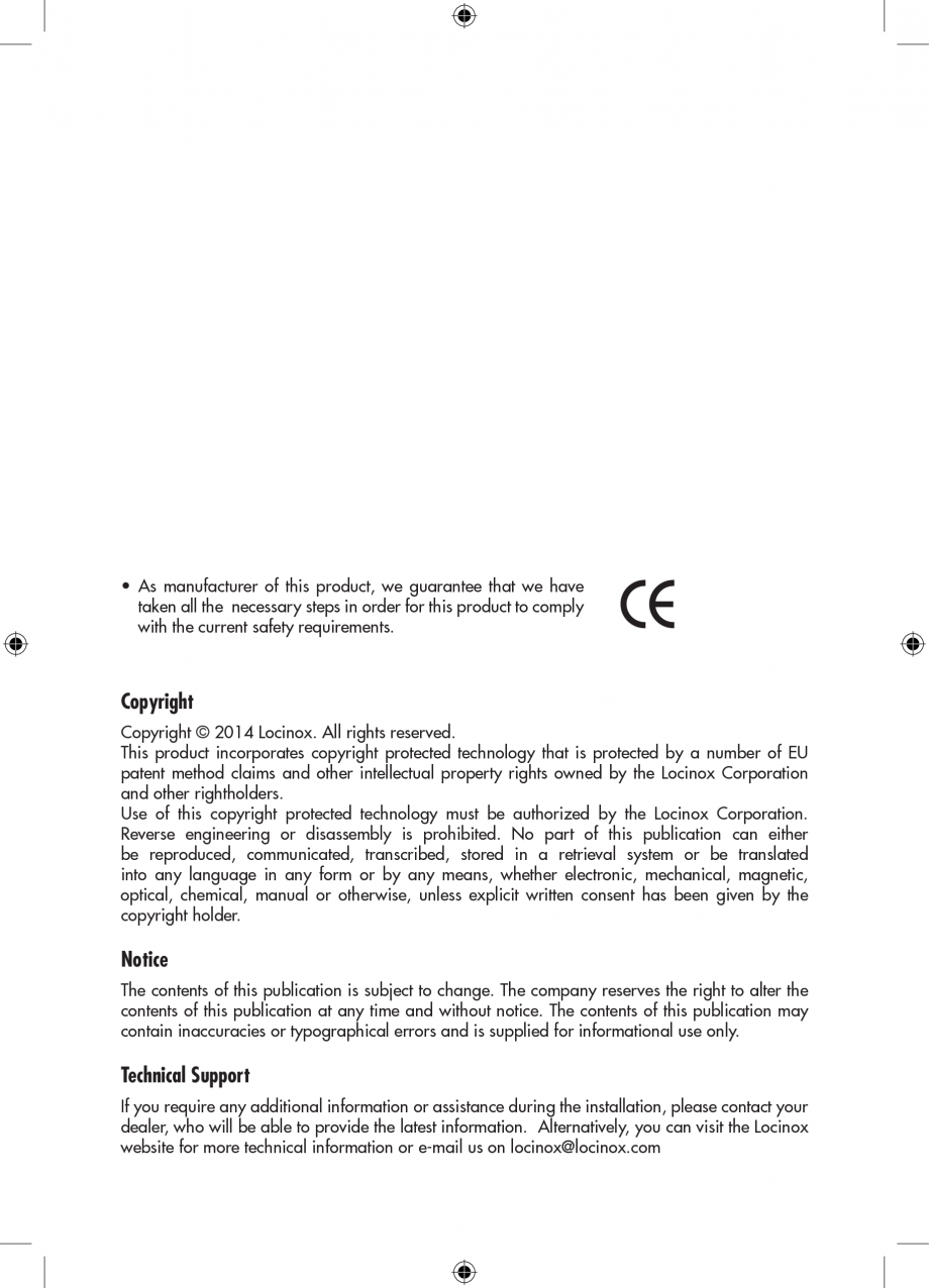 Pagina 3-Incuietoare cu cifru pentru porti pietonale - FREE VINCI LOCINOX LFKQ X1 Instructiuni montaj,...