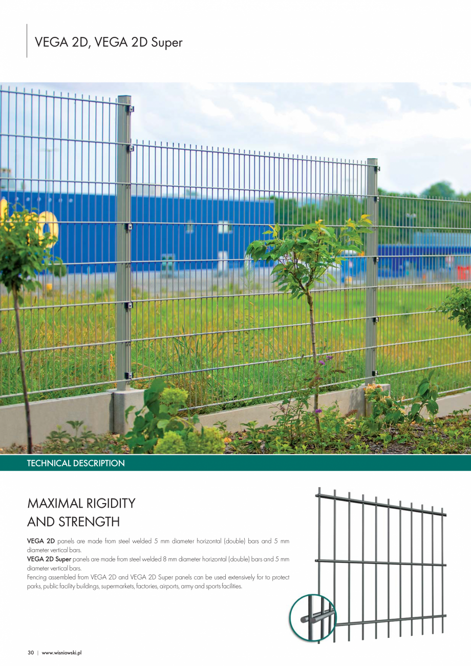 Pagina 1-Prezentare - panouri rigide cu dublu fir Wisniowski VEGA 2D  Catalog, brosura Engleza VEGA 2D, VEGA ...