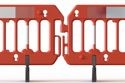Bariere PVC - detaliu imbinare Bariere pvc/plastic Garduri din plastic semnalizare
