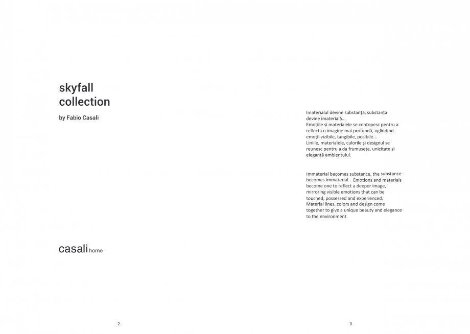Pagina 2 - Oglinzi din cristal pentru spatii interioare CASALI HOME SKYFALL Catalog, brosura Engleza...