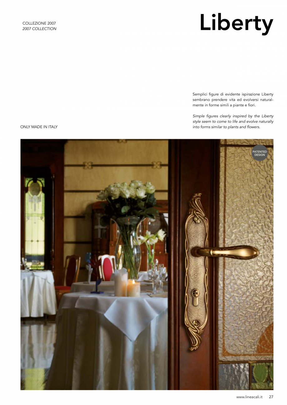 Pagina 28 - Manere vintage pentru usi LINEA CALI ARTE, DAISY, EPOCA, LIBERTY, NATURE, OPERA, OPERA...