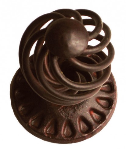 Buton din fier forjat - cu ornamentatii "fire rasucite" Butoni usa fier forjat