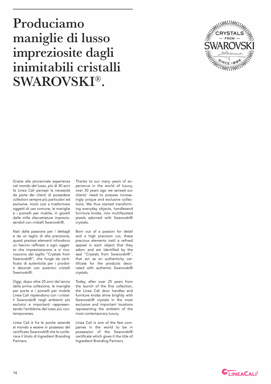 Pagina 16 - Catalog Linea CALI 2019 DALI BUSINESS Catalog, brosura Engleza, Italiana trovate tutte...