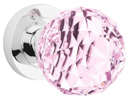 Buton pentru usa - Lux Pink - cu insertie de cristal Lux Pink Buton pentru usa