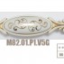 Maner de mobila vintage cu ceramica LOUISE auriu alb
 Maner pentru mobila - Louise