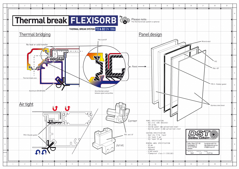 Pagina 4-Anatomy of a FLEXISORB DST Catalog, brosura Engleza 25 µm
- RAL9002

Mineral wool insulation...
