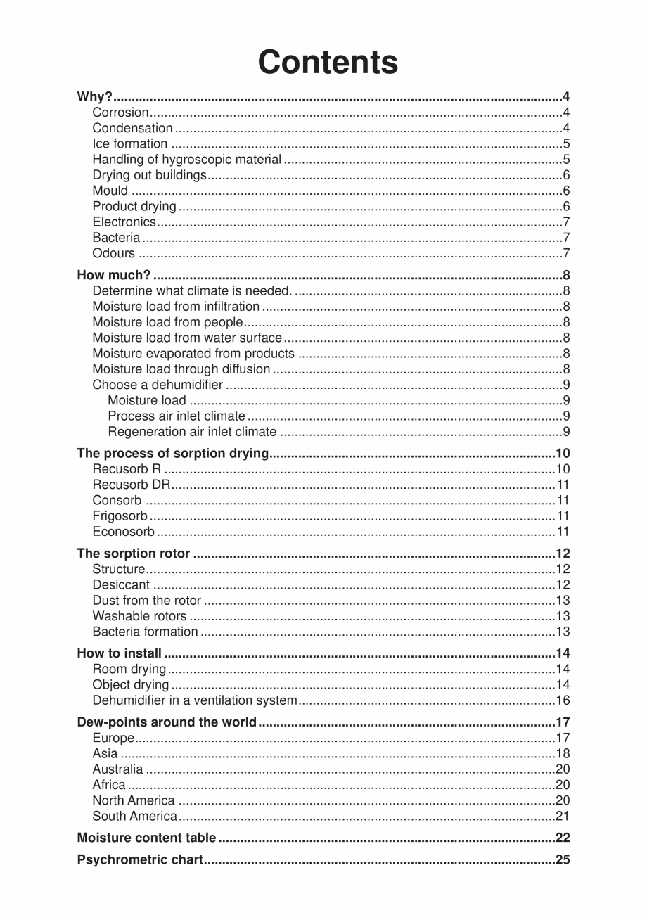 Pagina 3-Dezumidificatoarele desicante - Why / How DST Catalog, brosura Engleza vaporated from products ........