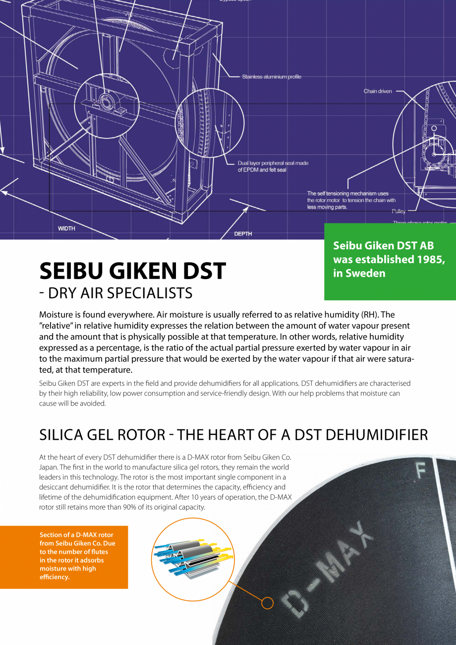 Pagina 2-Dezumidifcatoare - De la dispozitive portabile la sisteme industriale DST Catalog, brosura  THE...