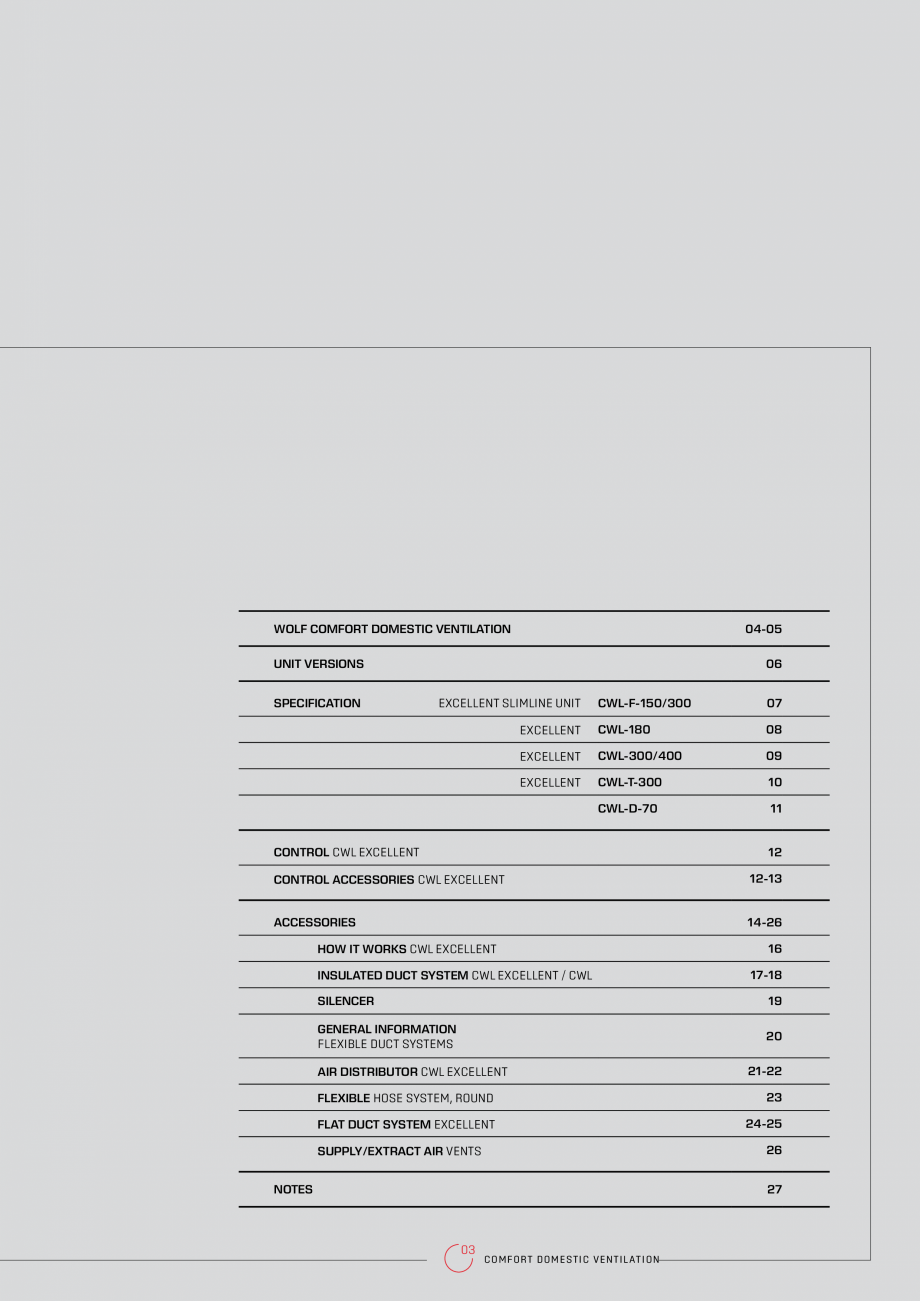 Pagina 3-Recuperatoare de caldura rezidentiale  WOLF CWL-F-150 Excellent, CWL-180 Excellent, CWL-300...