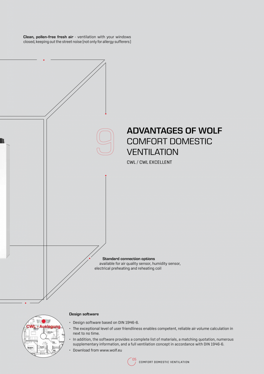 Pagina 5-Recuperatoare de caldura rezidentiale  WOLF CWL-F-150 Excellent, CWL-180 Excellent, CWL-300...