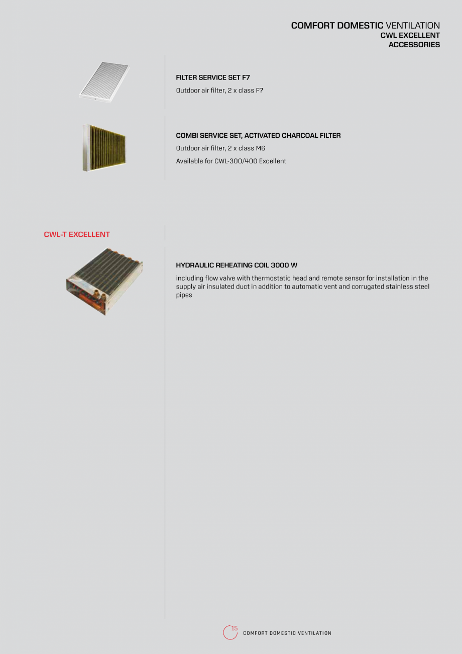 Pagina 15-Recuperatoare de caldura rezidentiale  WOLF CWL-F-150 Excellent, CWL-180 Excellent, CWL-300...