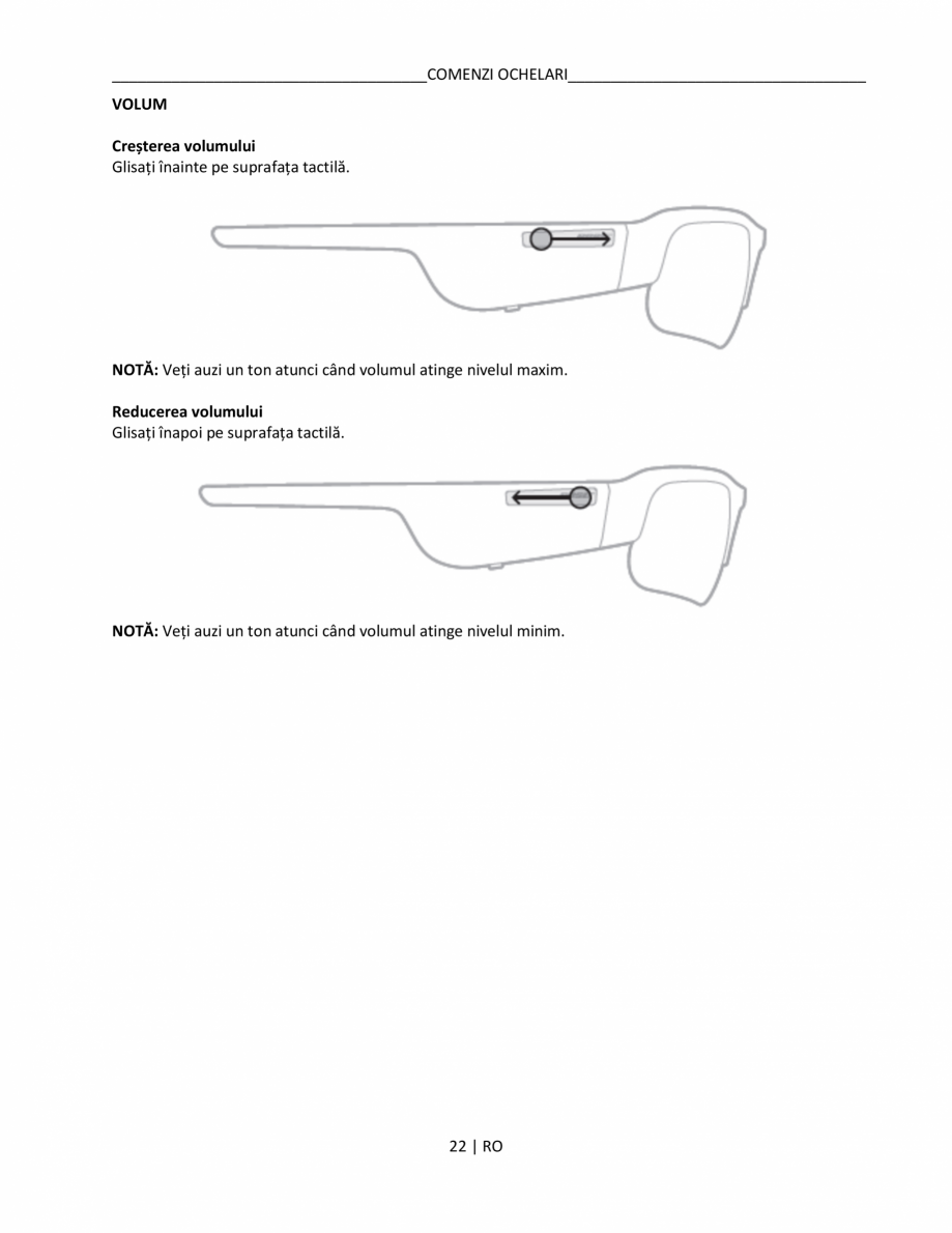 Pagina 22 - Manual de utilizare pentru ochelarii Bose Frames BOSE  Frames Tempo, Frames Tenor,...