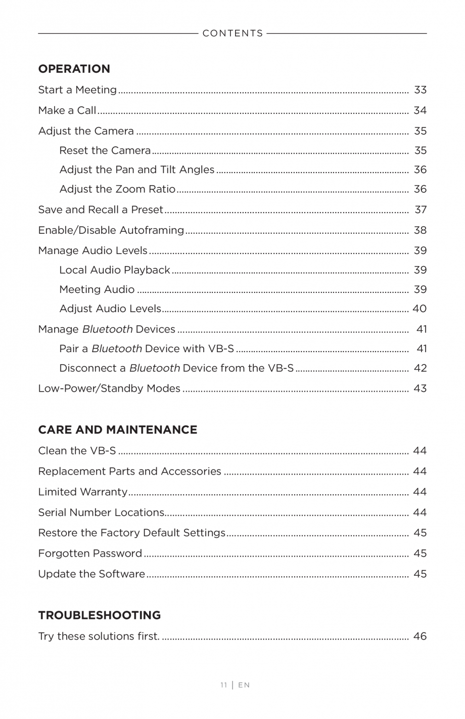 Pagina 11-Ghidul utilizatorului - Videobar BOSE Bose videobar VB-S Instructiuni montaj, utilizare Engleza...